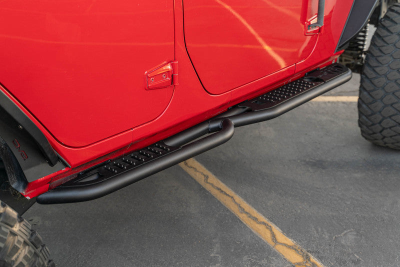 DV8 Offroad 07-18 Jeep Wrangler JK (4 Door Only) OE Plus Side Steps SRJK-08 SRJK-08 Photo - Unmounted