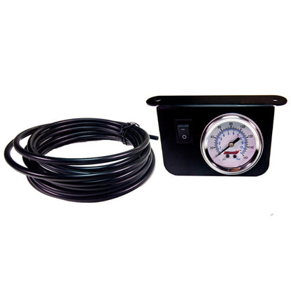 Kleinn Air Horns Kleinn Illuminated Single Needle 160 PSI Dash Panel Gauge w/ On/Off Switch 1301 1301 Photo - Primary