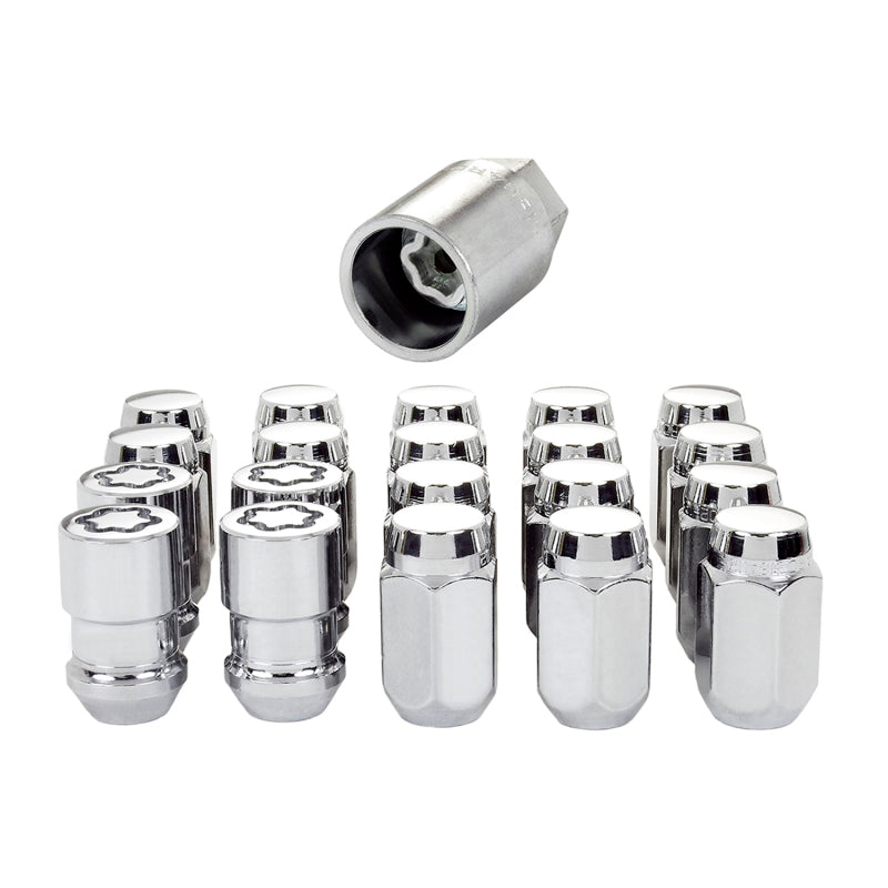 McGard 5 Lug Hex Install Kit (Clamshell) w/Locks (Cone Seat Nut) M12X1.5 / 13/16 Hex - Chrome 84557CN 84557CN Photo - out of package