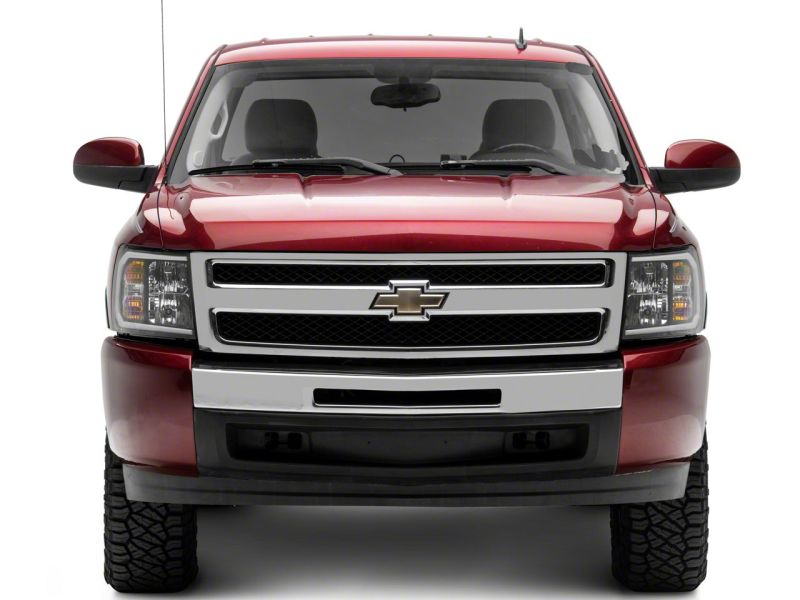 Raxiom 07-13 Chevrolet Silverado 1500 Axial Series Headlights w/ LED Bar- Blk Housing (Clear Lens) S138003 S138003 Photo - Close Up