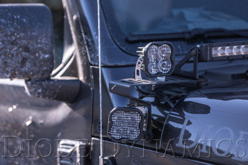 Diode Dynamics 18-21 Jeep JL Wrangler/Gladiator SS3 Cowl LED Bracket Kit - Yellow Sport DD6555 DD6555 User 2