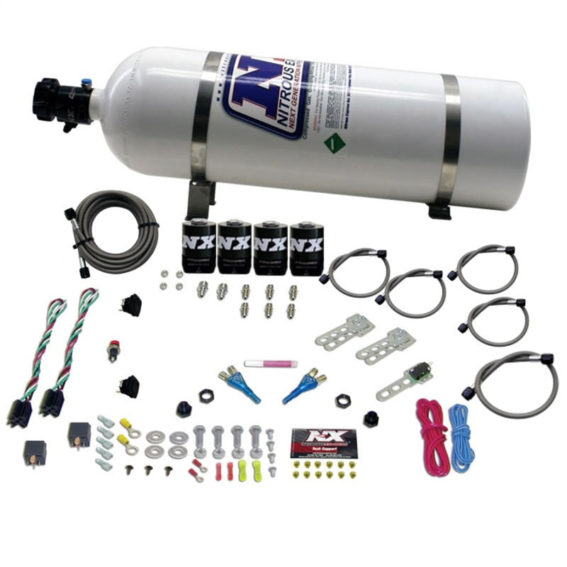 Nitrous Express GM EFI Dual Stage Nitrous Kit (50-150HP x 2) w/15lb Bottle 20224-15 20224-15 Photo - Primary