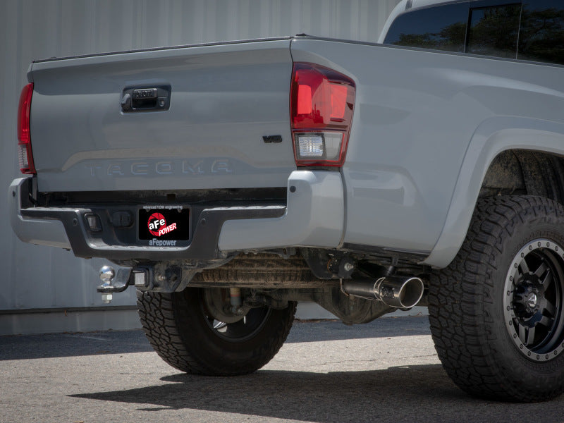 aFe 16-22 Toyota Tacoma Apollo GT Series 2.5in. - 3in. 409 SS Cat-Back Exhaust System w/ Black Tip 49-46063-B 49-46063-B Photo - Mounted