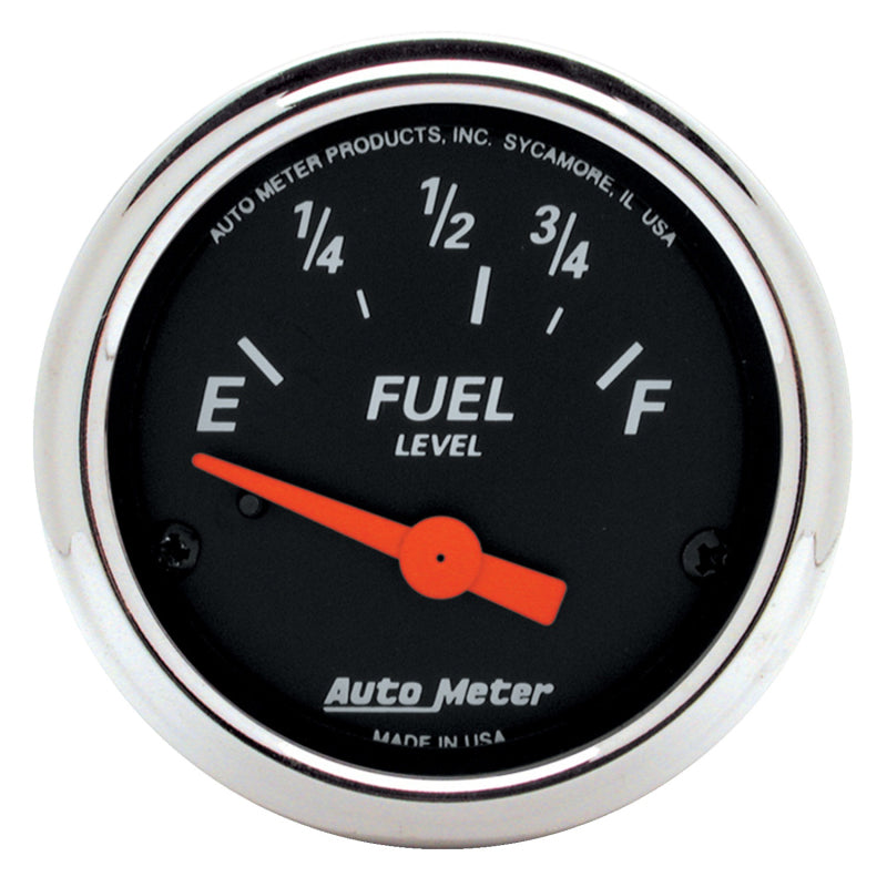 Autometer Gauge, Fuel Level, 2 1/16", 73E to 10F, Elec, Designer Black 1423 Photo - Primary