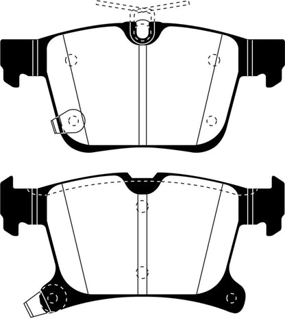 EBC 2016+ Chrysler Pacifica (RU) 3.6L Yellowstuff Rear Brake Pads DP43066R DP43066R Photo - Primary