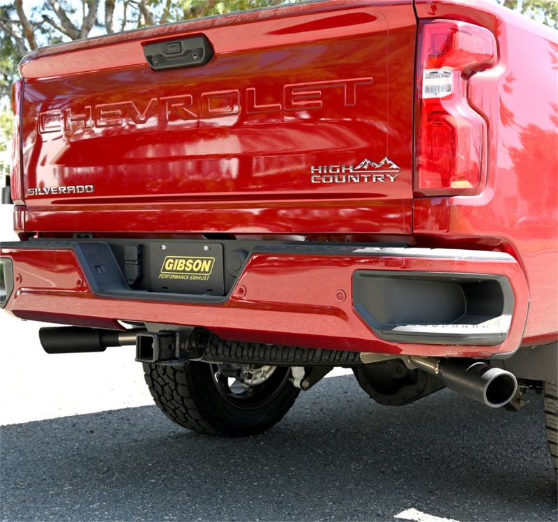 Gibson 20-21 Chevy Silverado 2500HD 6.6L 2.5in Cat-Back Dual Extreme Exhaust - Black Elite 65714B 65714B Photo - Mounted