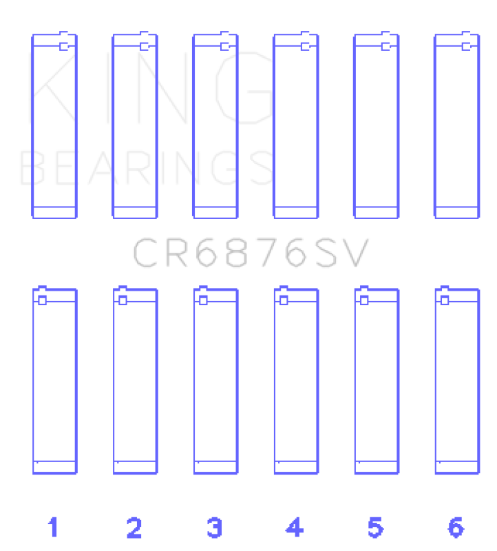 King Engine Bearings Mercedes Benz Om 642 Sputter Replacement (Size +0.25mm) Conrod Bearing Set CR6876SV0.25 CR6876SV0.25 Photo - Primary