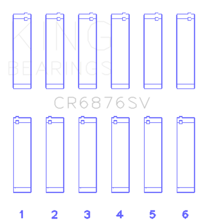King Engine Bearings King Mercedes-Benz OM 642 Connecting Rod Bearing Set CR6876SV CR6876SV Photo - Primary