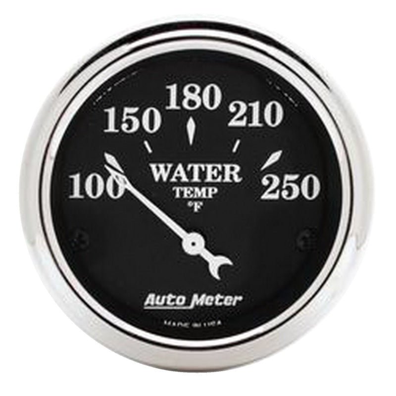 Autometer Gauge, Water Temp, 2 1/16", 250 Deg F, Elec, Old Tyme Black 1737 Photo - Primary