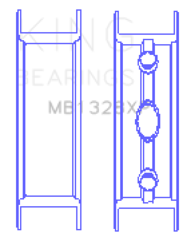 King Engine Bearings King GM Vortec / LS Series Gen III IV - Flange Only (From Set MB5013XP) MB1328XP MB1328XP Photo - Primary