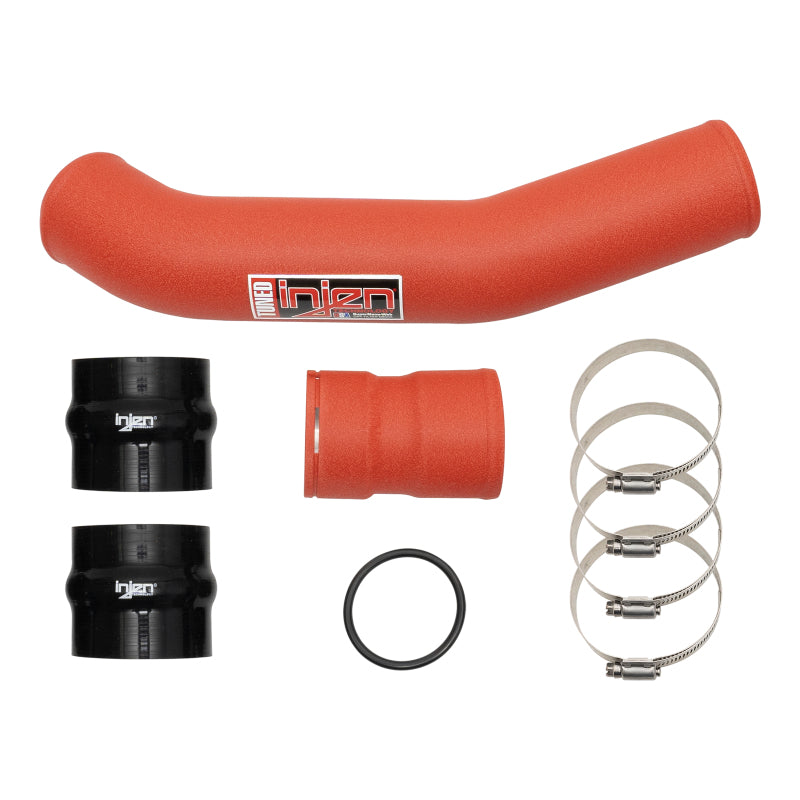 Injen 17-22 Ford F250/F/350/F-450/F-550 V8-6.7L Turbo Diesel Wrnkl Red Intercooler Hot Side Piping SES9004ICPHWR SES9004ICPHWR Photo - out of package