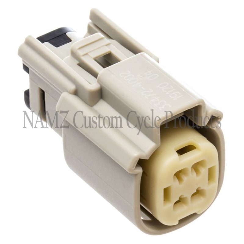 NAMZ 07-23 V-Twin Molex MX-150 4-Position Female Connector - Gray (HD 72444-07GY) NM-33472-4002 NM-33472-4002 Photo - Primary