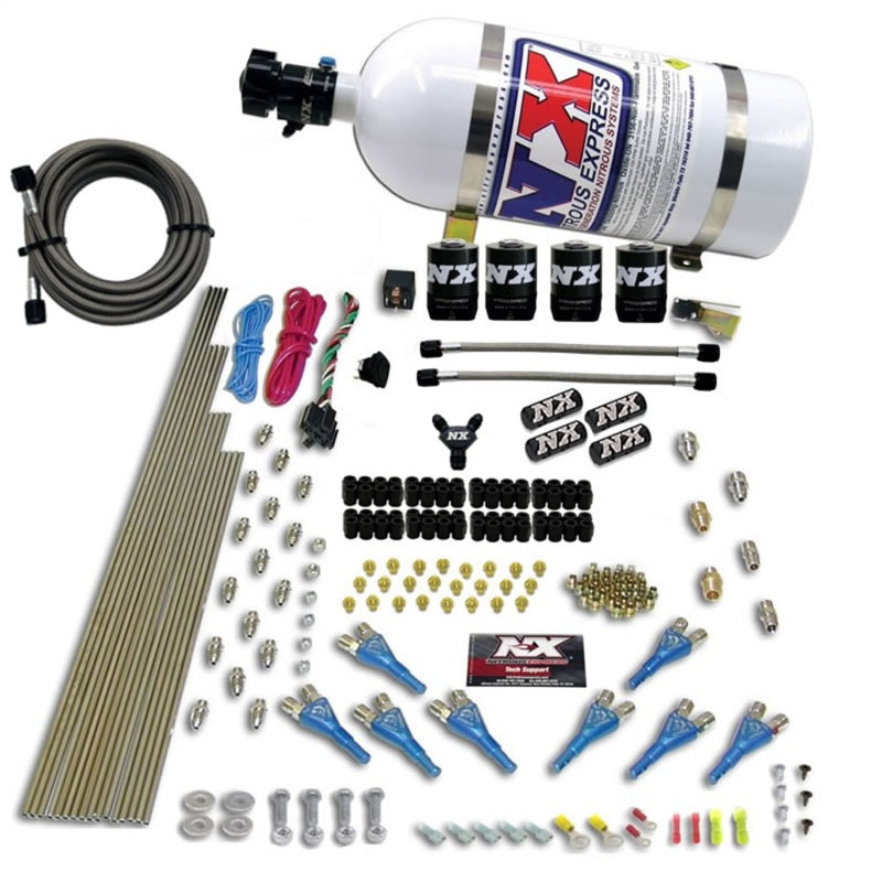 Nitrous Express 8 Cyl Shark Direct Port, 4 Solenoids, With 10Lb Bottle (200-600Hp Jett 90006-10 Photo - Primary