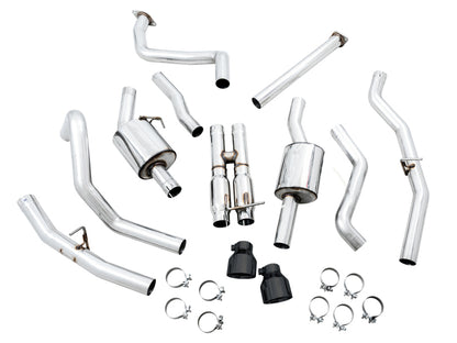 AWE Tuning 2021 RAM 1500 TRX 0FG Cat-Back Exhaust - Diamond Black Tips 3015-33005 3015-33005 Photo - out of package