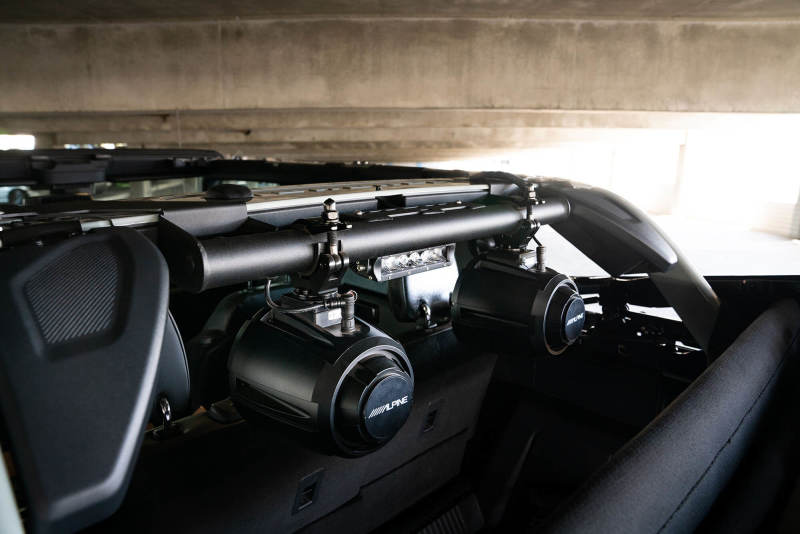 DV8 Offroad 21-22 Ford Bronco 4dr Rear Speaker & Light Mount Bar BRSB-01 BRSB-01 Photo - Mounted