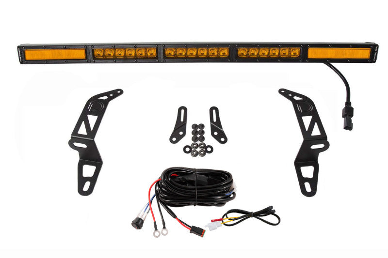 Diode Dynamics 18-21 Jeep JL Wrangler/Gladiator SS30 Bumper Bracket Kit - Amber Combo (Single) DD6082 DD6082 Photo - Primary