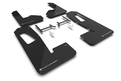 Rally Armor 2022+ Rivian R1S Black UR Mud Flap w/ Light Blue Logo MF108-UR-BLK-ABL MF108-UR-BLK-ABL Photo - Primary