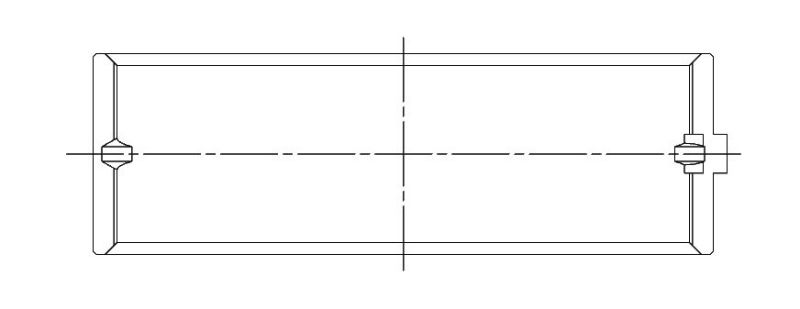 ACL Chevy 265/283/302/327 .010 Oversized Main Bearing Set - CT-1 Coated 5M429HC-10 5M429HC-10 Technical Drawing