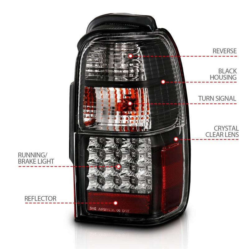Anzo 2001-2002 Toyota 4 Runner LED Tail lights Black 311099 Photo - Unmounted