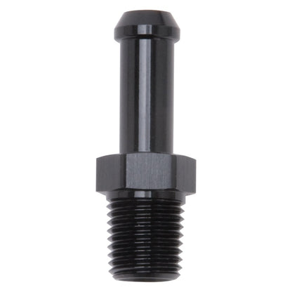Edelbrock Hose End, Straight, 1/4" NPT to 3/8" Barb, Black Anodize 8191 Photo - Primary