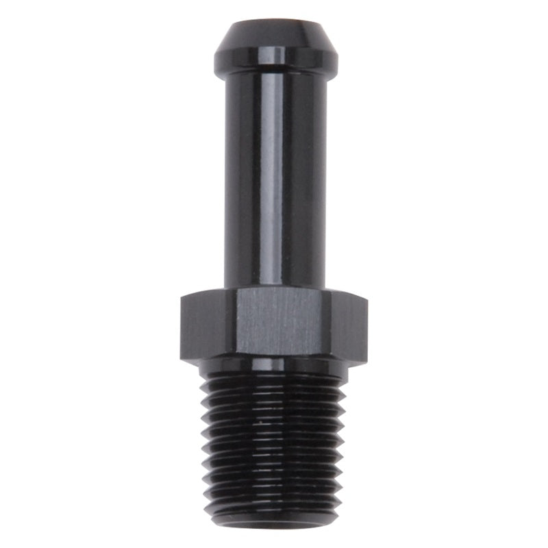 Edelbrock Hose End, Straight, 1/4" NPT to 3/8" Barb, Black Anodize 8191 Photo - Primary