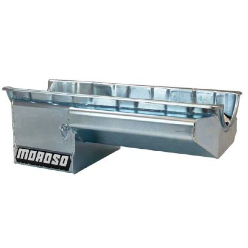 Moroso BBC Gen V/VI Drag Race Steel Oil Pan - Clear Zinc 21050