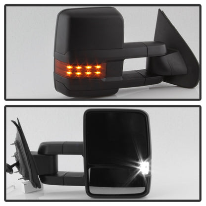 SPYDER xTune Chevy Silverado 14-16 Heated Amber LED Signal Telescoping Mirrors MIR-CSIL14S-G2-PWH-AM-SET 9936708 9936708 Photo - Unmounted