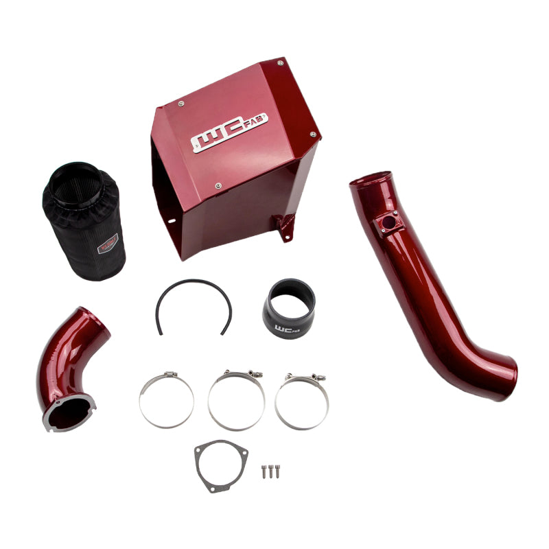 Wehrli 01-04 Duramax LB7 4in Intake Kit with Air Box Stage 2 - WCFab Red WCF100300-Red