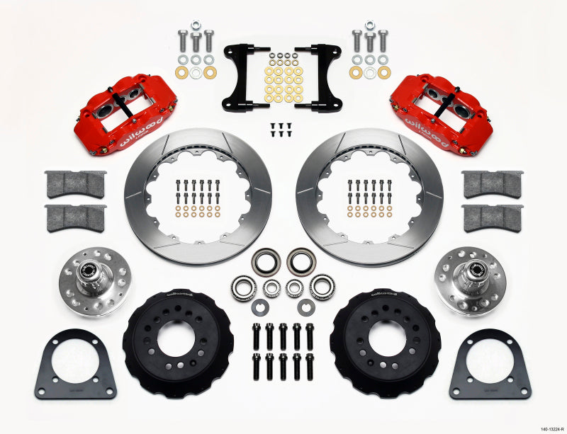 Wilwood Narrow Superlite 6R Front Hub Kit 12.88in Red TCI-IFS 71-78 (Pinto Based) 140-13224-R 140-13224-R Photo - Primary