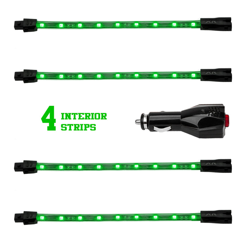 XKGLOW XK Glow Single Color XKGLOW UnderglowLED Accent Light Car/Truck Kit Green - 4x8In XK041004-G XK041004-G User 1