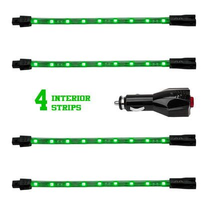 XKGLOW XK Glow Single Color XKGLOW UnderglowLED Accent Light Car/Truck Kit Green - 4x8In XK041004-G XK041004-G User 1