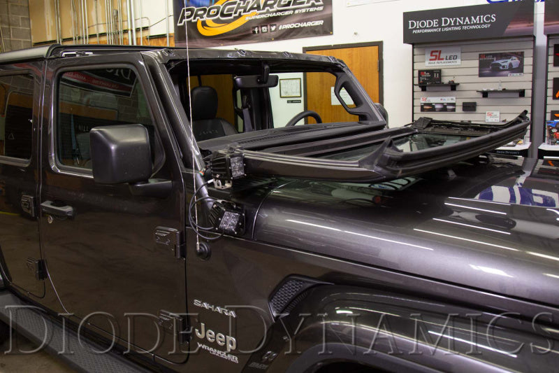 Diode Dynamics 18-21 Jeep JL Wrangler/Gladiator SS6 Cowl LED Bracket Kit - Amber Flood DD6095 DD6095 User 8