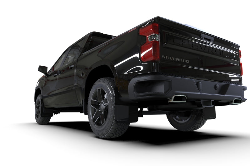 Rally Armor 19-24 Gen 4 Chevy Silverado 1500 Black UR Mud Flap Metallic Red Logo MF121-UR-BLK-RD MF121-UR-BLK-RD User 1