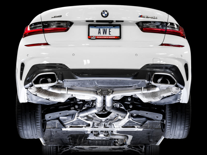 AWE Tuning 2019+ BMW M340i (G20) Track Edition Exhaust (Use OE Tips) 3020-11032 3020-11032 Photo - Mounted
