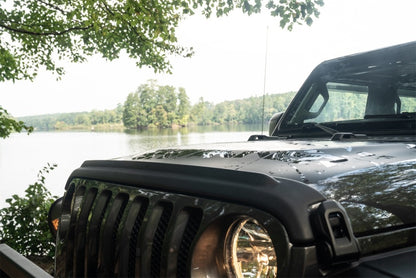 Bushwacker 18-19 Jeep Wrangler Rubicon/Sport//Unlimited/Sport S Hood Stone Guard- Black 14093 14093 Photo - Mounted