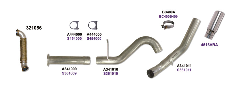 Diamond Eye Performance Diamond Eye KIT 4in DPF-BACK SGL w/ TDP AL 07.5-10 Chevy/GMC 6.6L Duramax 2500/3500 K4129A K4129A Photo - out of package