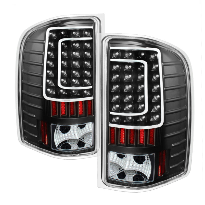 SPYDER Xtune Chevy Silverado 07-13 LED Tail Lights Black ALT-ON-CS07-LED-BK 5079749 5079749 Photo - Primary
