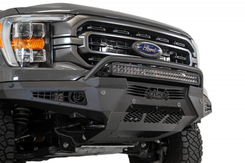 Addictive Desert Designs 2021 Ford F-150 HoneyBadger Front Bumper w/o Top Hoop F190111040103 F190111040103 Photo - Mounted