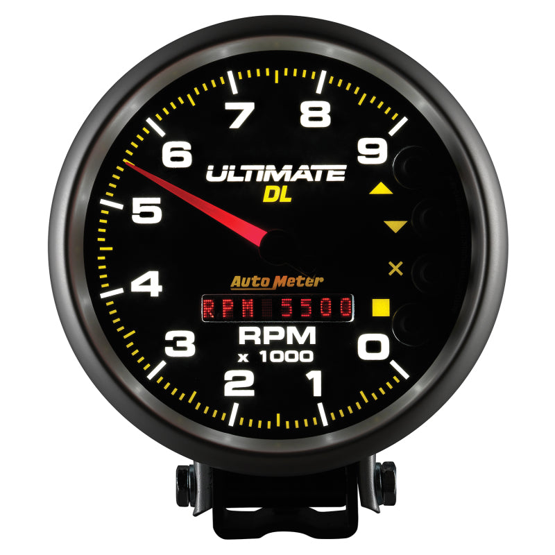 Autometer Gauge, Tach, 5", 9k RPM, Pedestal, Datalogging, Ultimate DL Playback, 6896 User 4