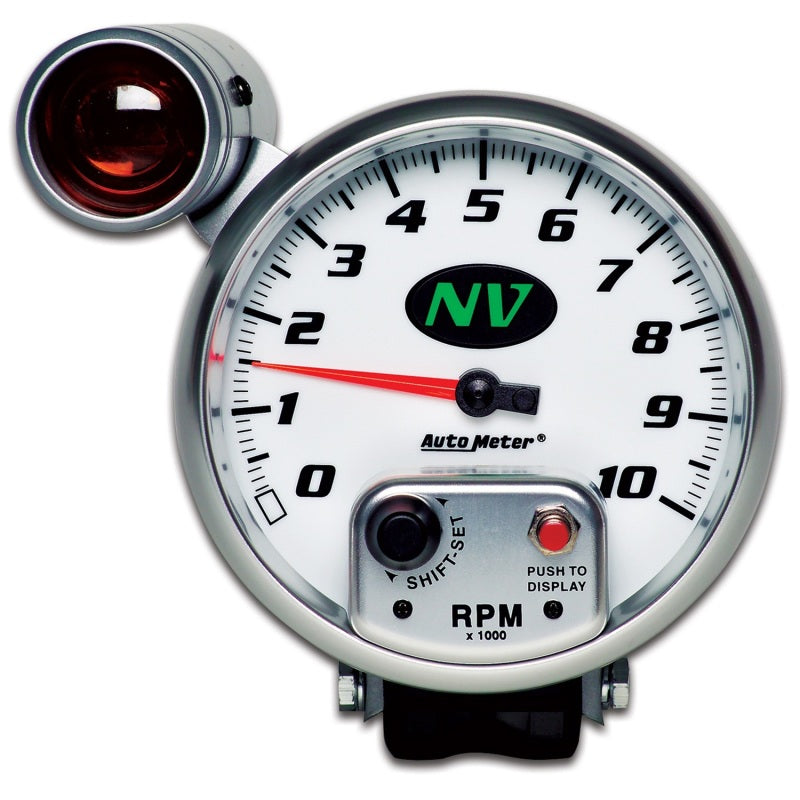 Autometer Gauge, Tachometer, 5", 10k RPM, Pedestal W/ Ext. Shift-Lite, NV 7499 Photo - Primary
