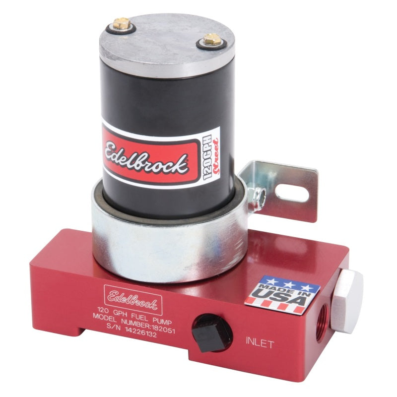 Edelbrock Quiet-flo In-line Red Electric Fuel Pump - 120 Gph 182051 Photo - Unmounted