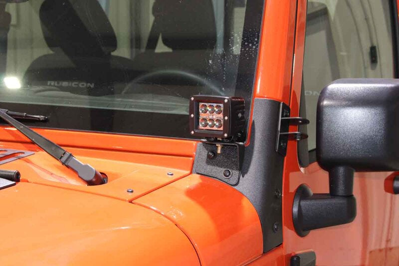 Fishbone Offroad 07-18 Jeep Wrangler JK Windshield Light Bracket FB21015 FB21015 Photo - lifestyle view