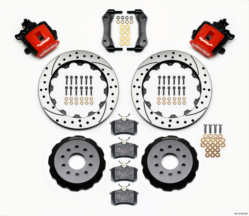 Wilwood CPB Rear Kit,12.88",Drilled,Red Mustang 140-10158-DR Photo - Primary