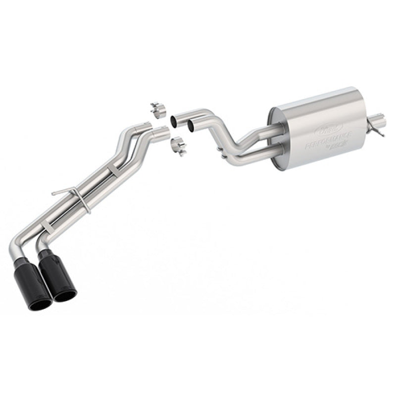 Ford Racing 2019 Ranger 2.3L Ecoboost Side Exit Cat-Back Exhaust System w/ Dual Black Chrome Tips M-5200-RA23SB M-5200-RA23SB Photo - Primary