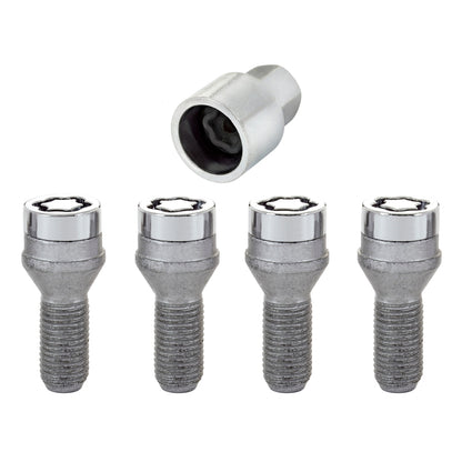 McGard Wheel Lock Bolt Set - 4pk. (Cone Seat) M14X1.5 / 17mm Hex / 27.5mm Shank Length - Chrome 27222 27222 Photo - Primary