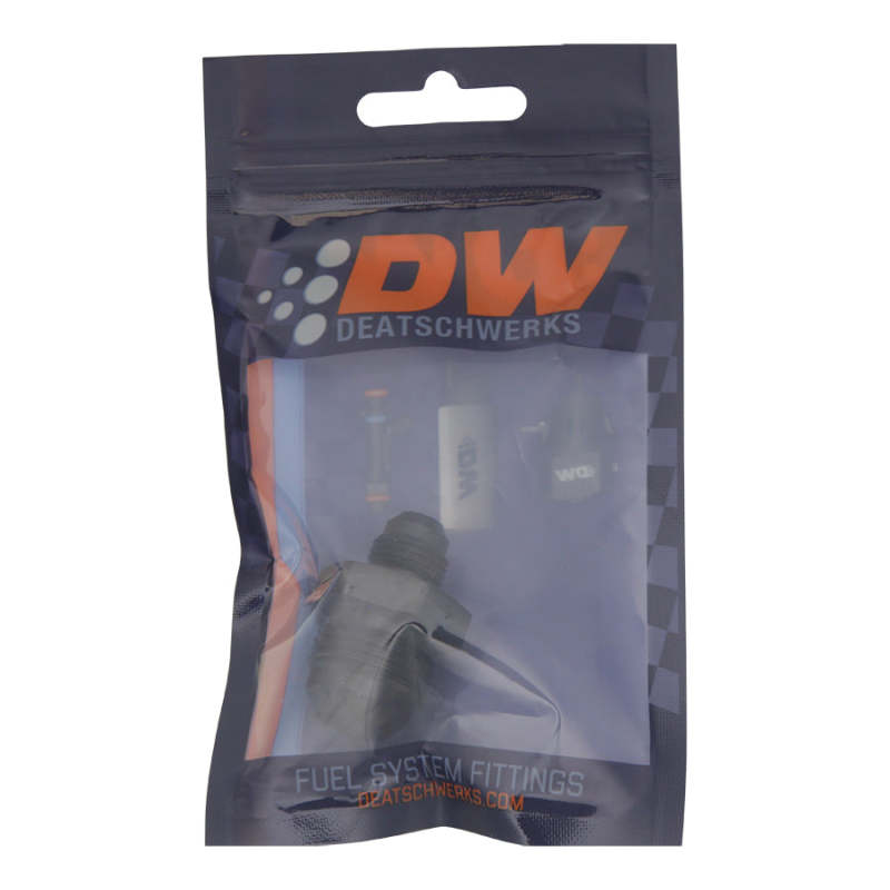 DeatschWerks 10AN Male Flare to 6AN Male Flare Reducer Straight - Anodized Matte Black 6-02-0205-B 6-02-0205-B Photo - lifestyle view