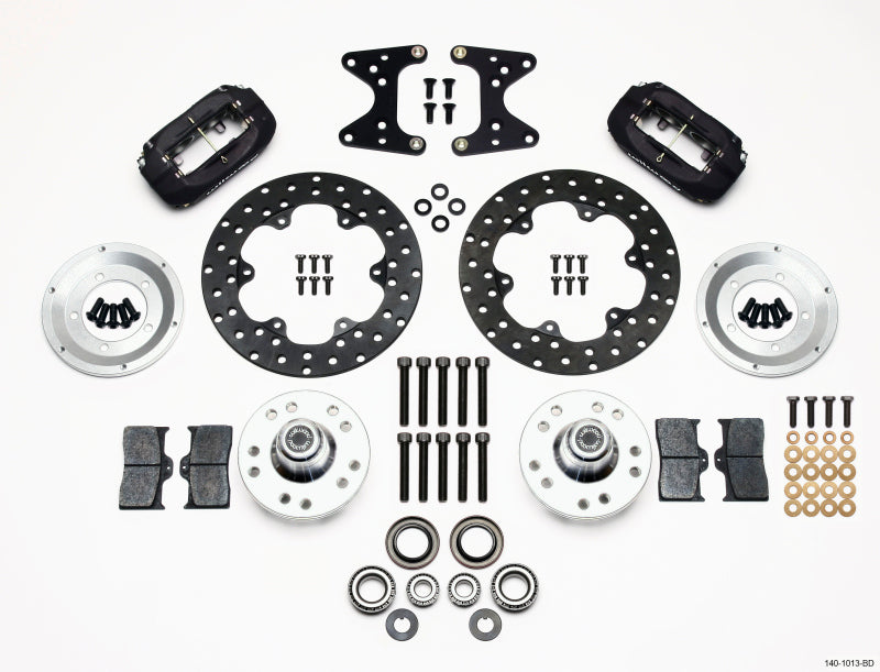 Wilwood FDL Front Drag Kit, Drilled Rotor, 71-80 Pinto/Mustang II Disc & Drum 140-1013-BD Photo - Primary