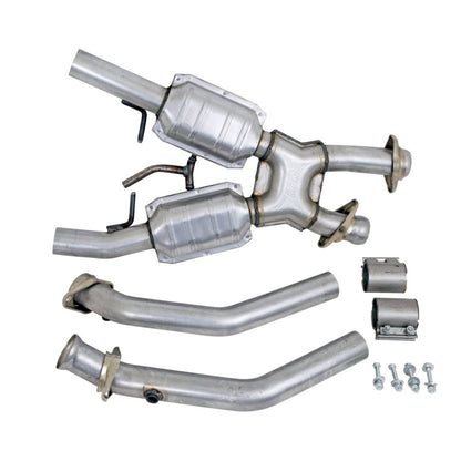 BBK Performance 86-93 Mustang 5.0l 2.5 X-pipe W/converters 1662 Photo - Unmounted