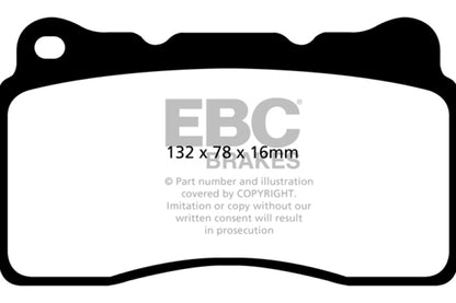 EBC 2016+ Cadillac CT6 2.0L Turbo Yellowstuff Front Brake Pads DP42093R DP42093R Photo - Primary