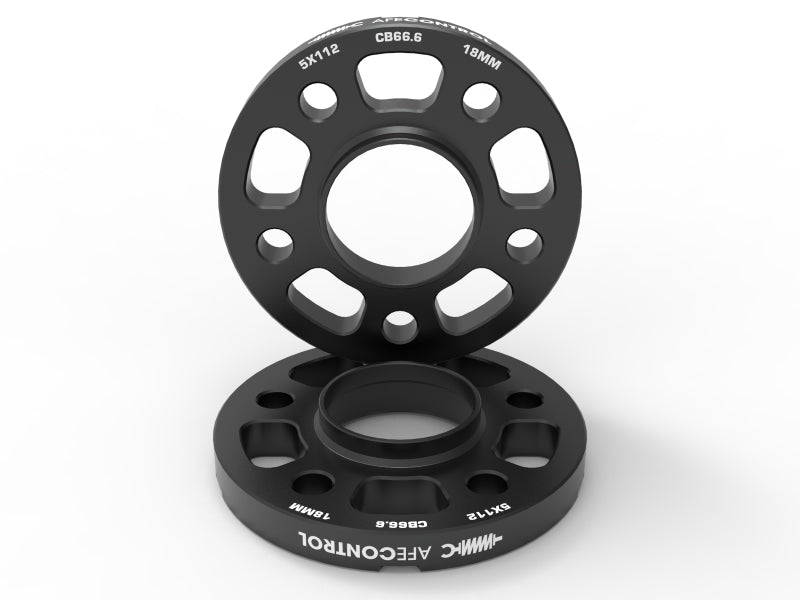 aFe CONTROL Billet Aluminum Wheel Spacers 5x112 CB66.6 18mm - Toyota GR Supra/BMW G-Series 610-721003-B 610-721003-B Photo - Primary